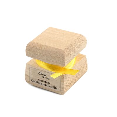 Natural deodorant vanilla and orchids wooden packaging
