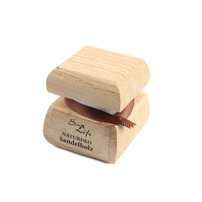 Embalaje de madera de sándalo desodorante natural