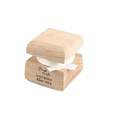 Natural deodorant aloe vera wooden packaging