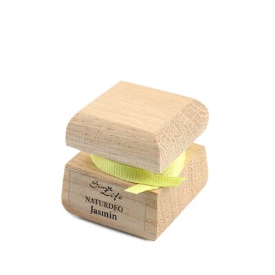 Natural deodorant jasmine wooden packaging