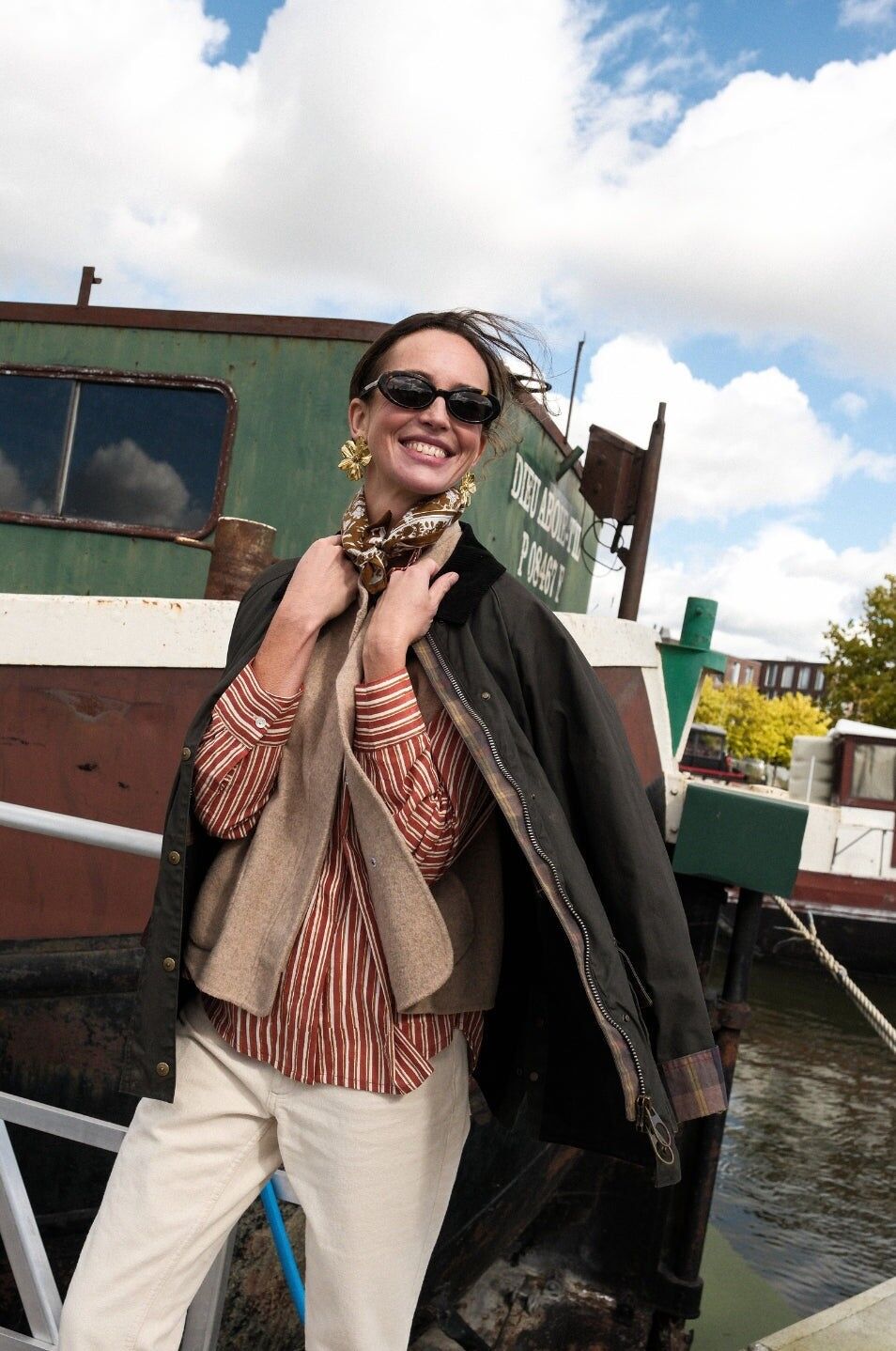 Camicetta Lucie a righe di mattoni