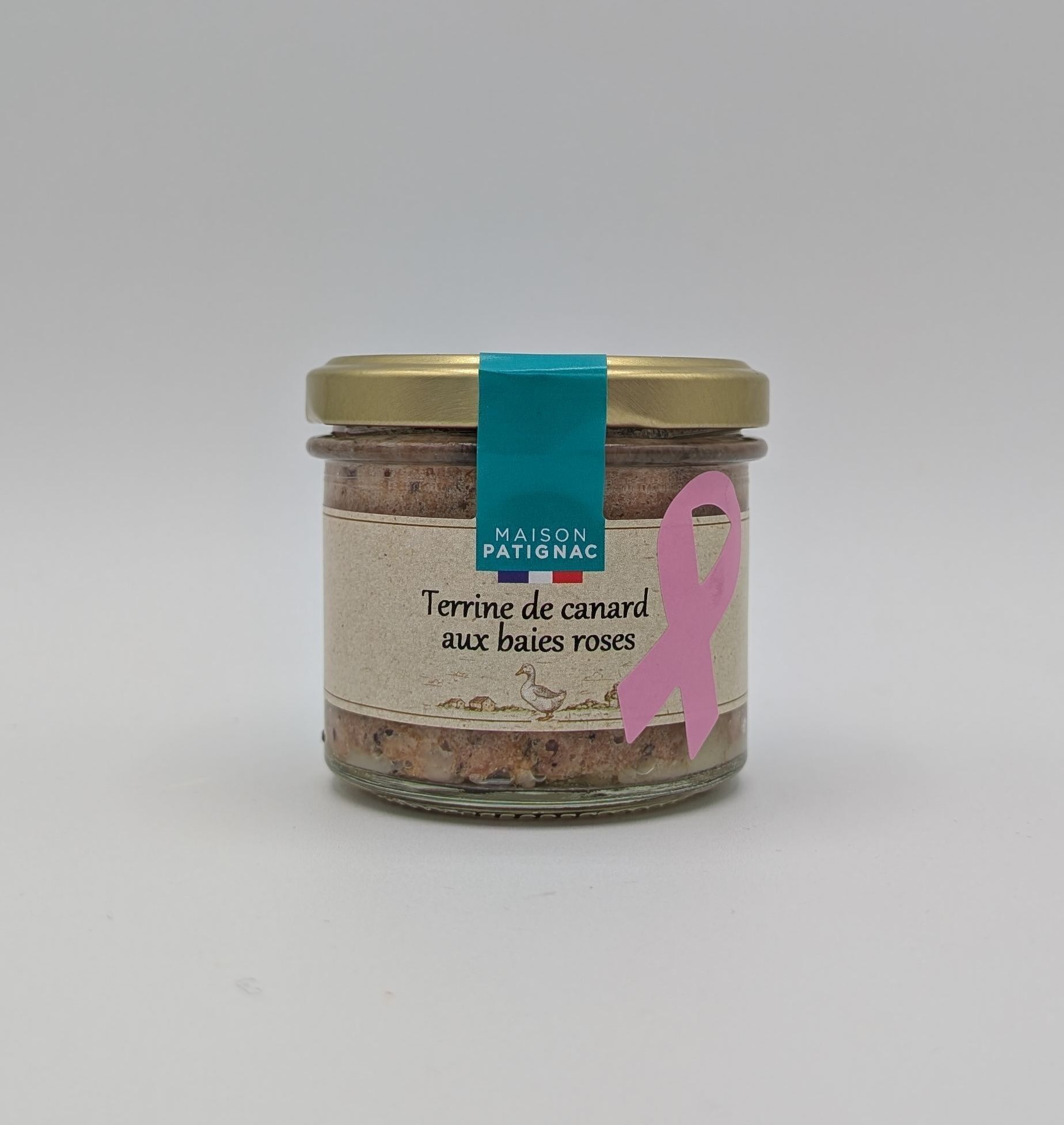 Ententerrine mit rosa Beeren