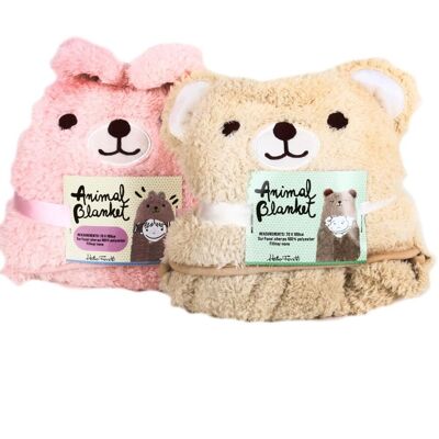 Children's blanket teddy & bunny hf