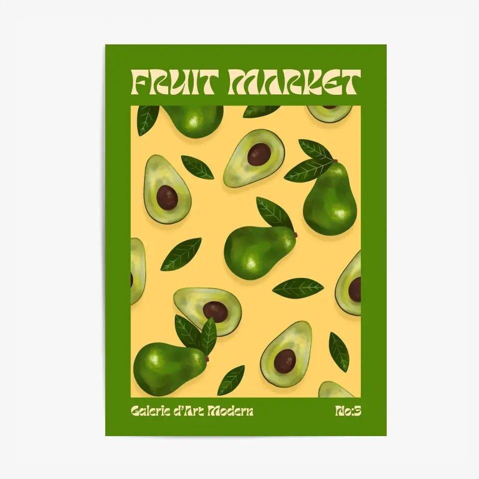 Küchenposter & Tafel – Avocadofrucht