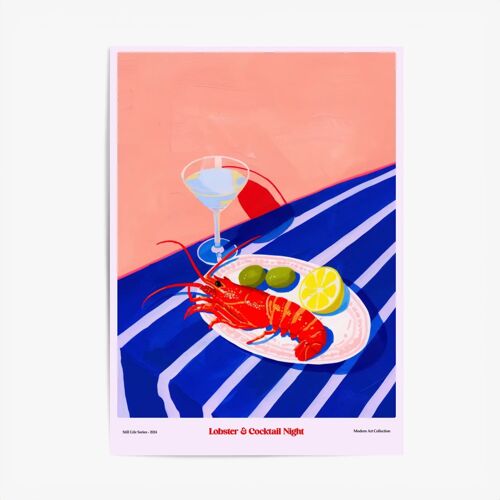 Affiche & Tableau Cuisine – Lobster And Cocktail Night