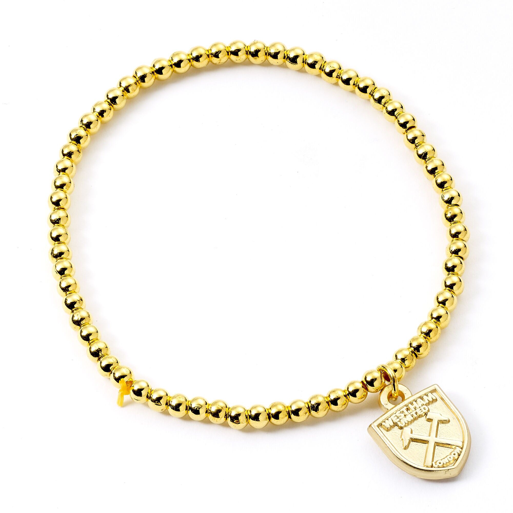 Bracciale con perline a forma di palla e stemma del West Ham