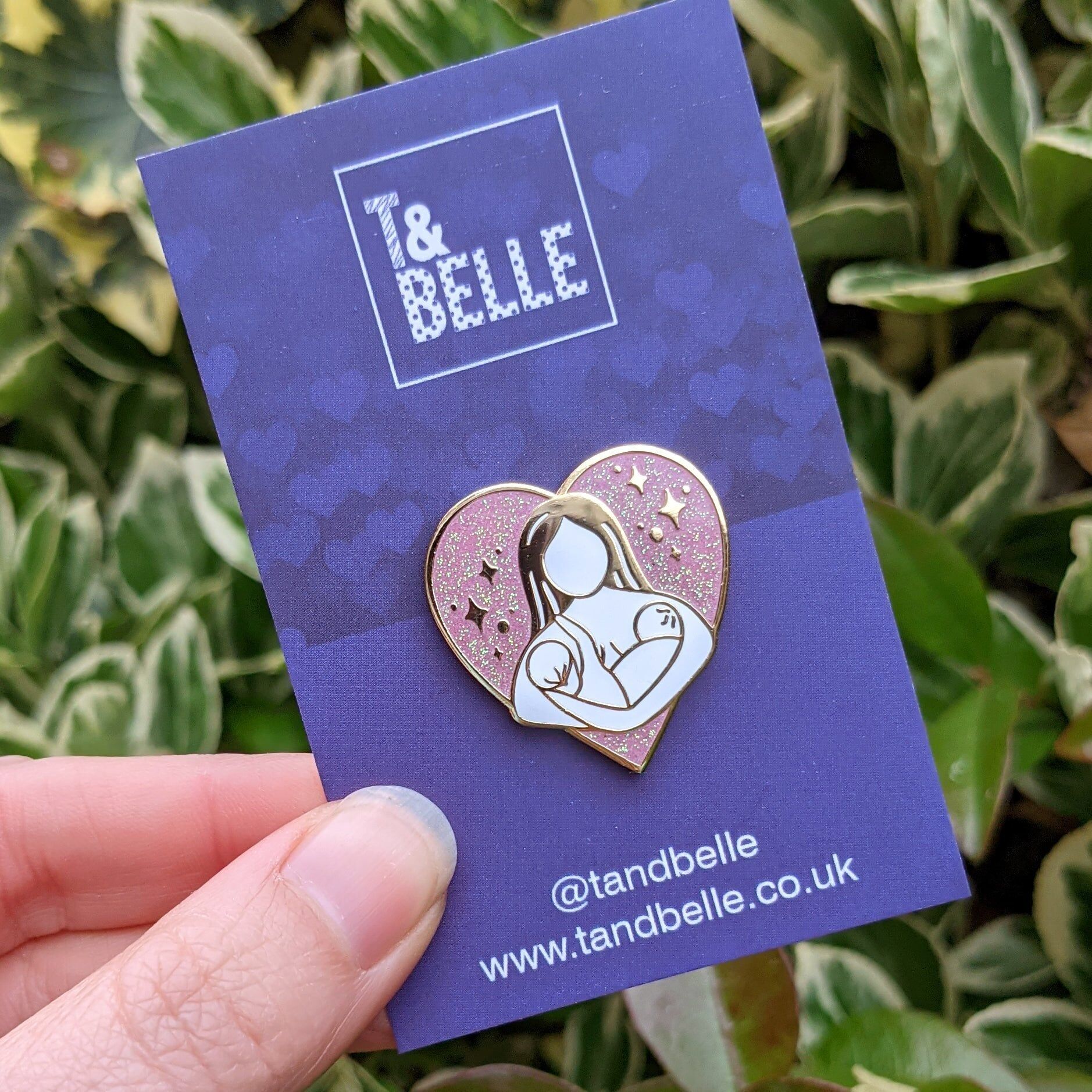 Tandem Breastfeeding Enamel Pin Badge - Nursing Siblings Keepsake