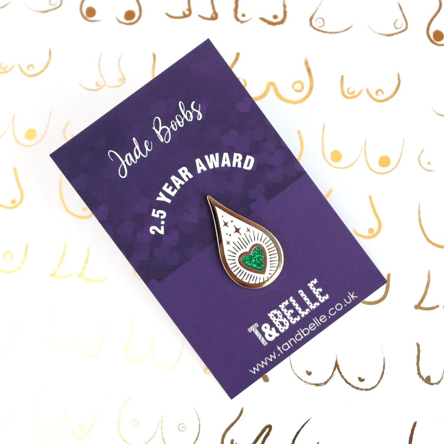 Gouttes de Jade Magique 2.Épingle en émail pour récompenser les 5 ans d'allaitement maternel et d'expression de la poitrine