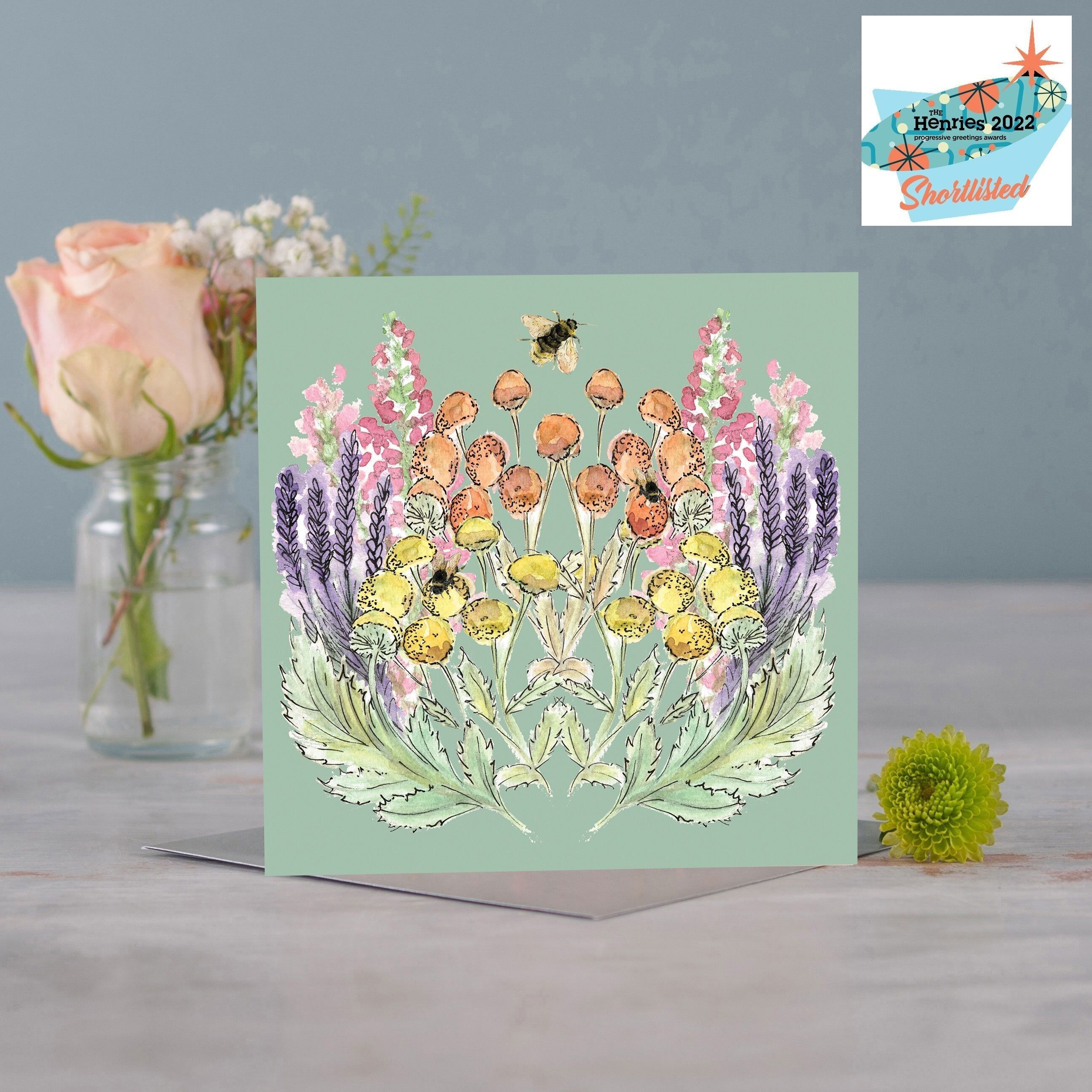 Biglietto di auguri per la fioritura della salvia