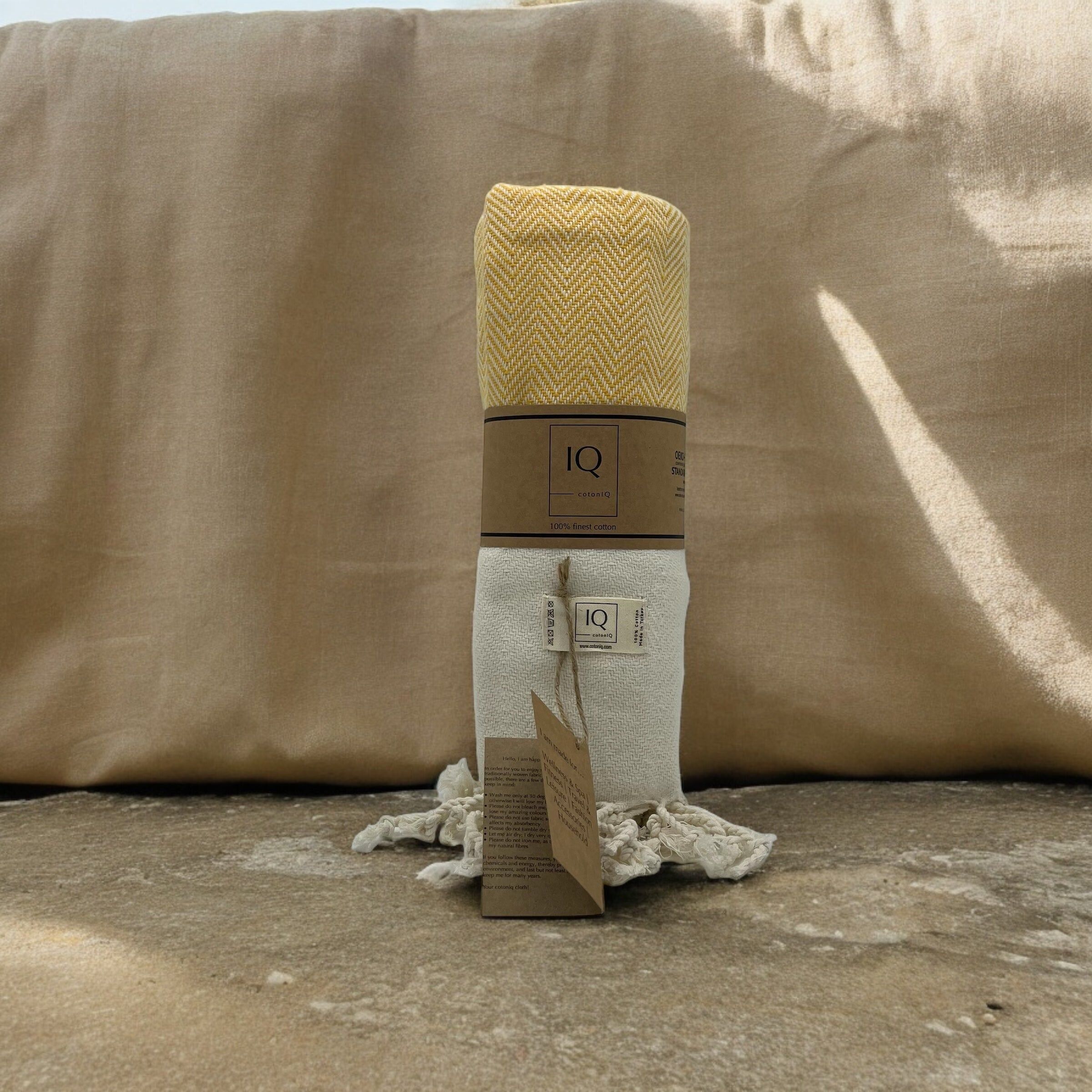 Serviette de hammam | Serviette de sauna | Serviette de plage | Venezuela | Jaune | 170 x 95 cm