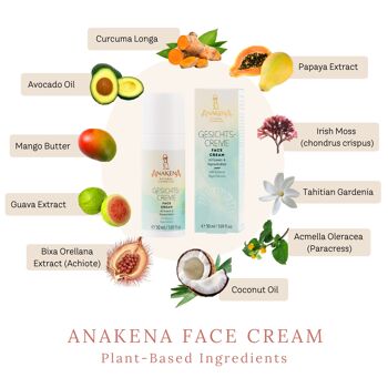 Crème visage Anakena aux extraits de curcuma, goyave bio et algues bio et coenzyme Q10 4
