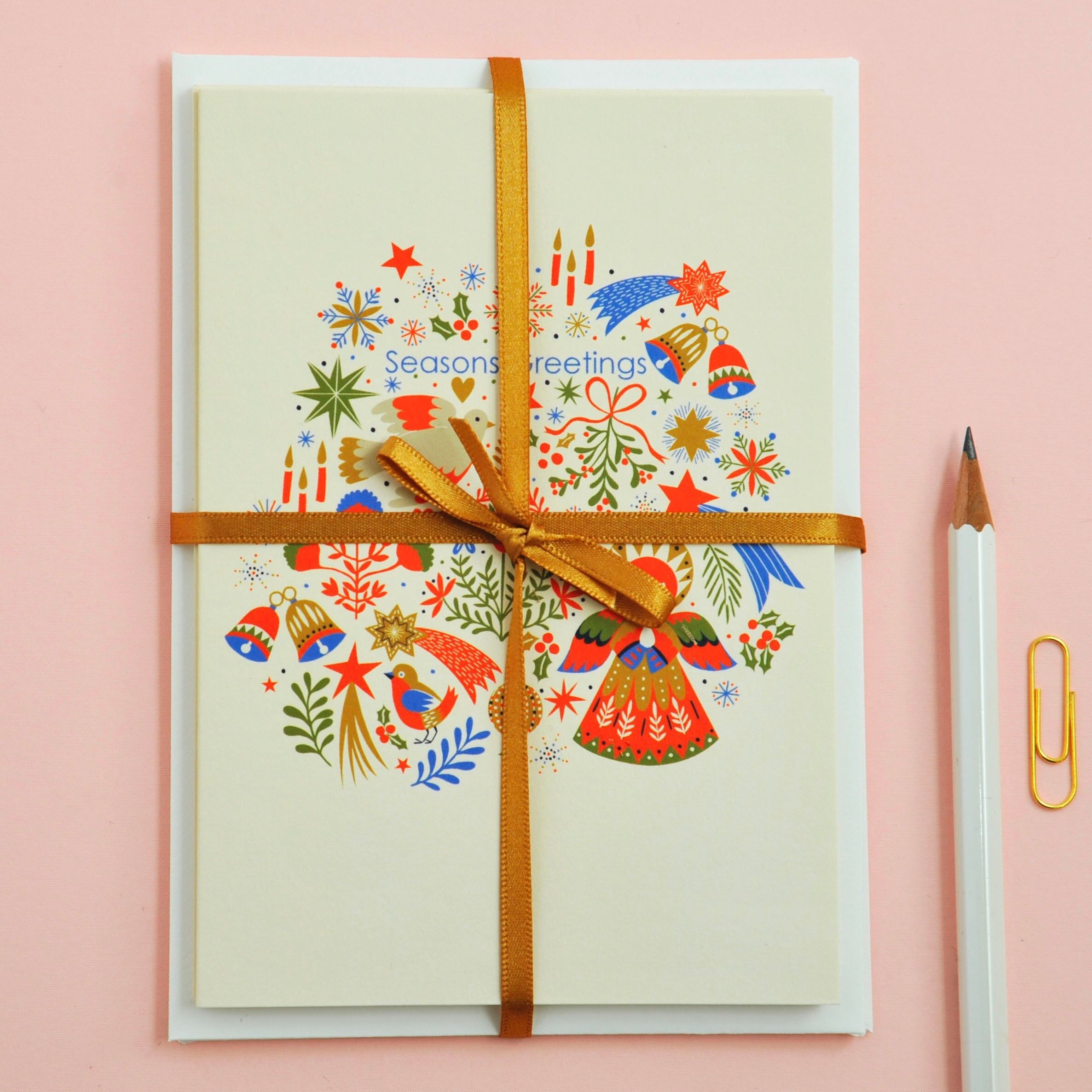 Auguri di Buone Feste – Confezione da 6 biglietti di Natale illustrati