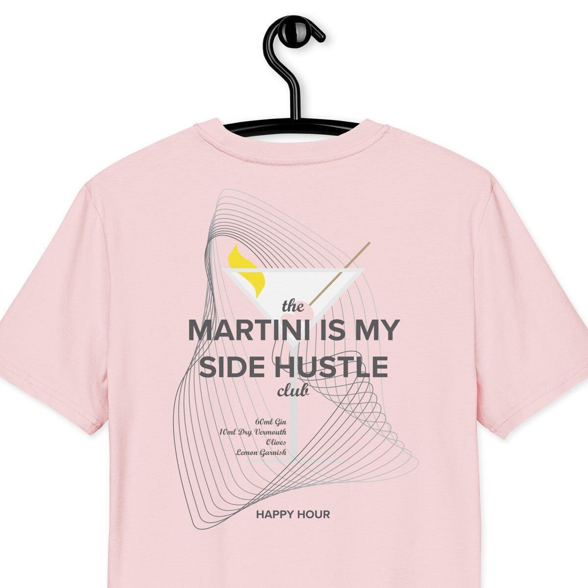 T-shirt en coton biologique « Martini Is My Side Hustle Club »