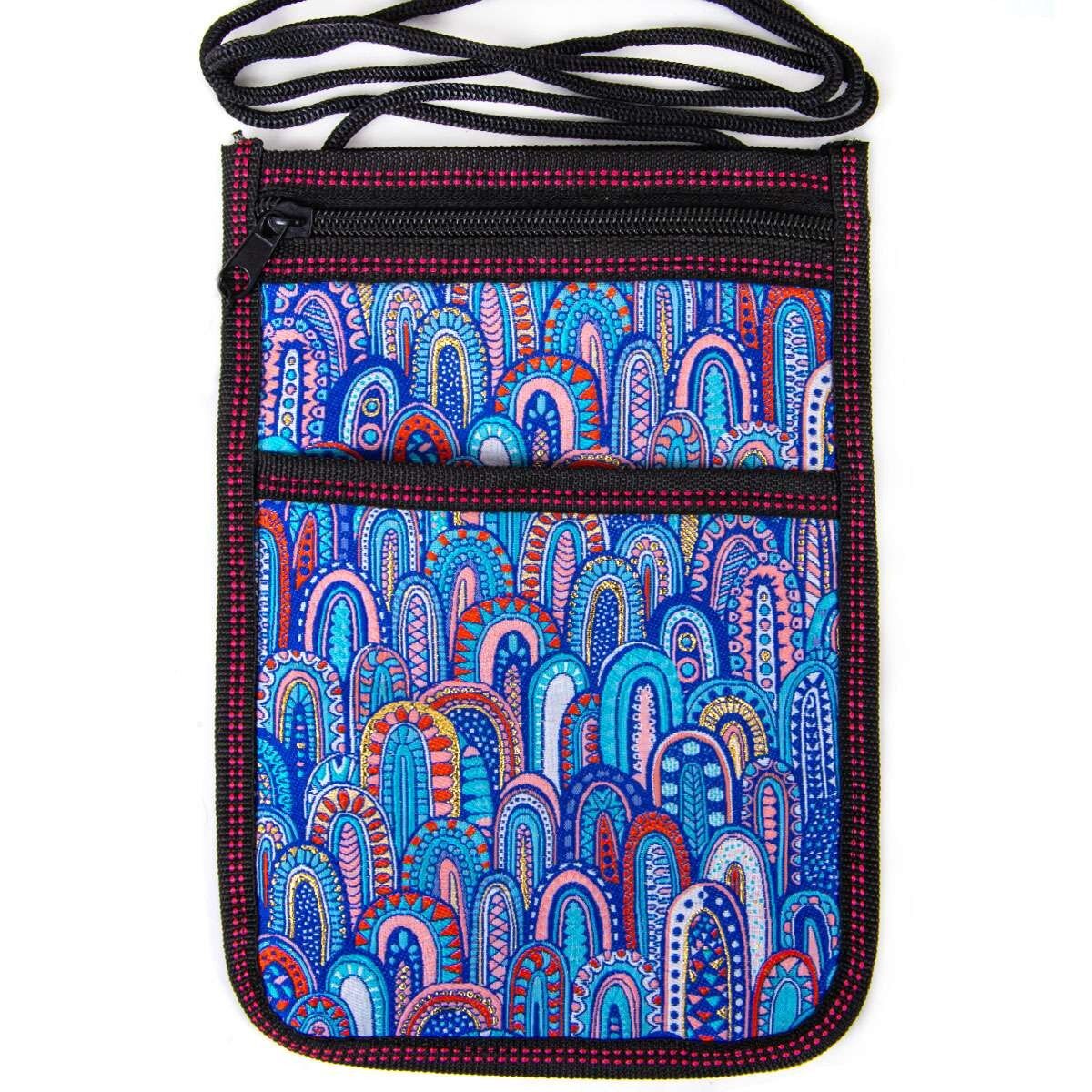 Bolso de hombro con estampado boho - cactus - 23,5x15cm