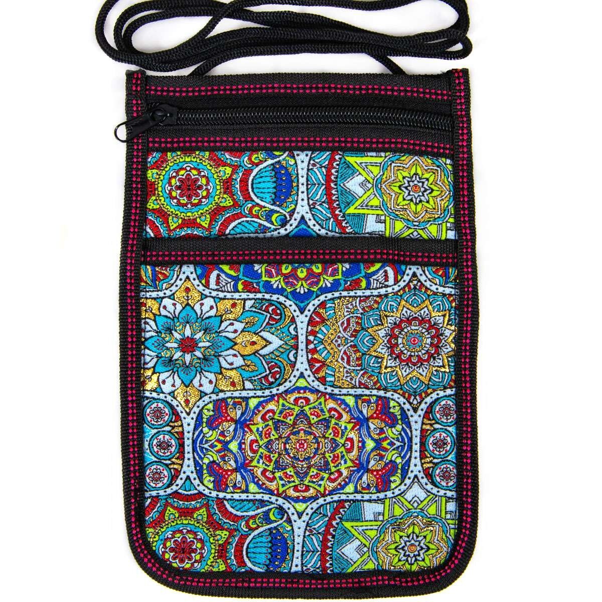 Bolso de hombro con estampado boho - Mandala - 23,5x15cm