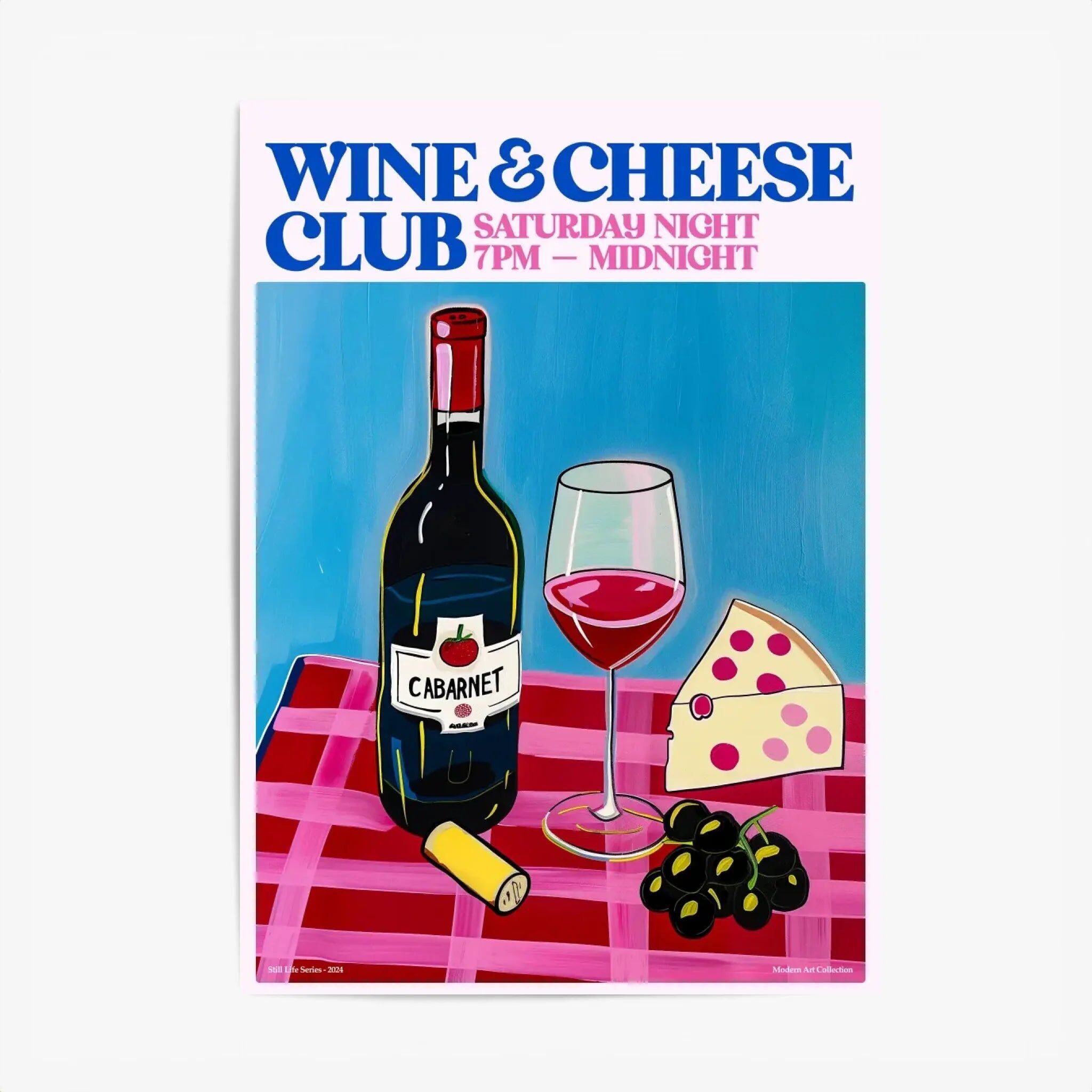 Küchenposter & Tafel – Wein- und Käseclub