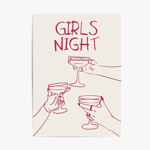 Affiche & Tableau Cuisine Minimaliste – Girls Night 2