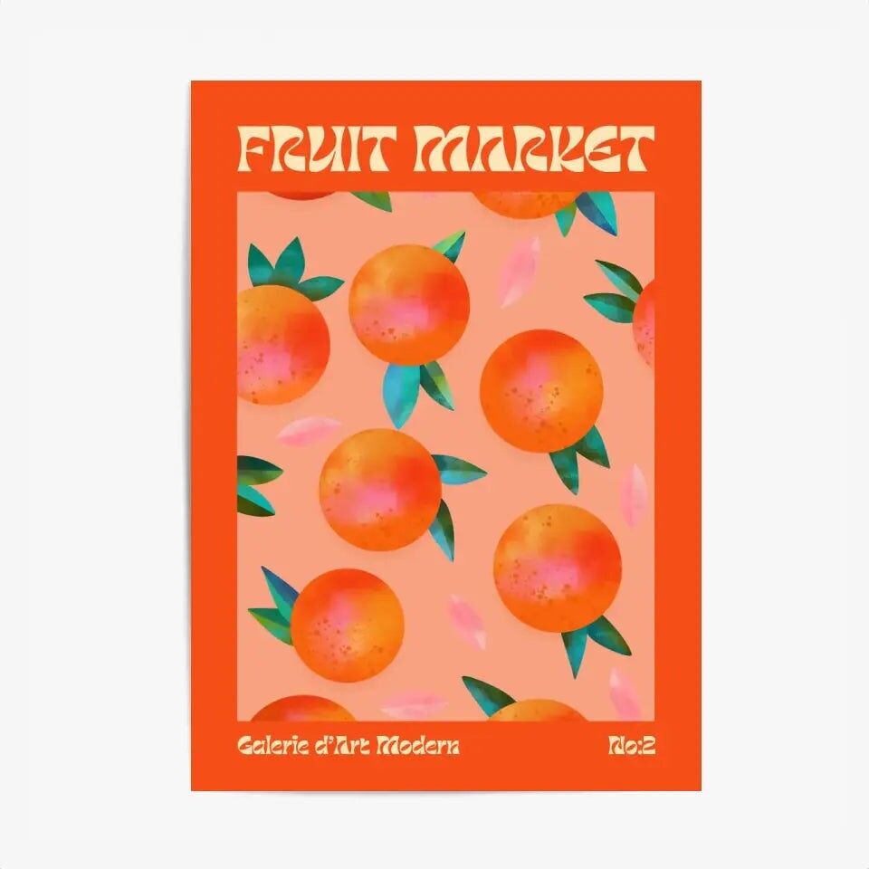 Modernes Küchenposter & Gemälde – Orangenfrucht