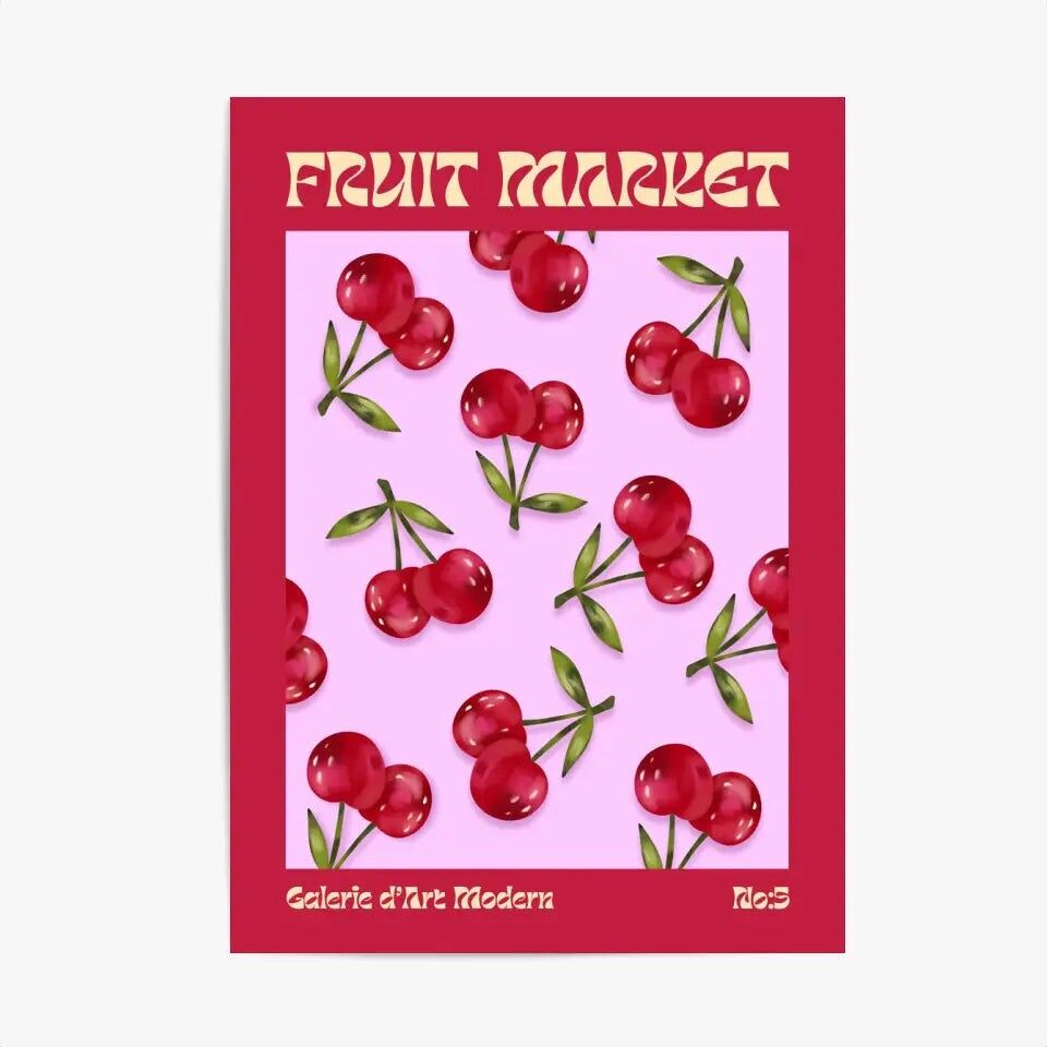 Modernes Küchenposter & Druck – Kirschfrucht