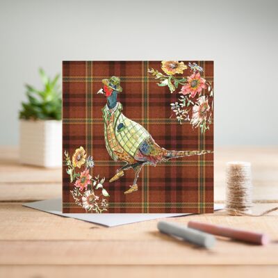 Tweed Pheasant Greetings Card