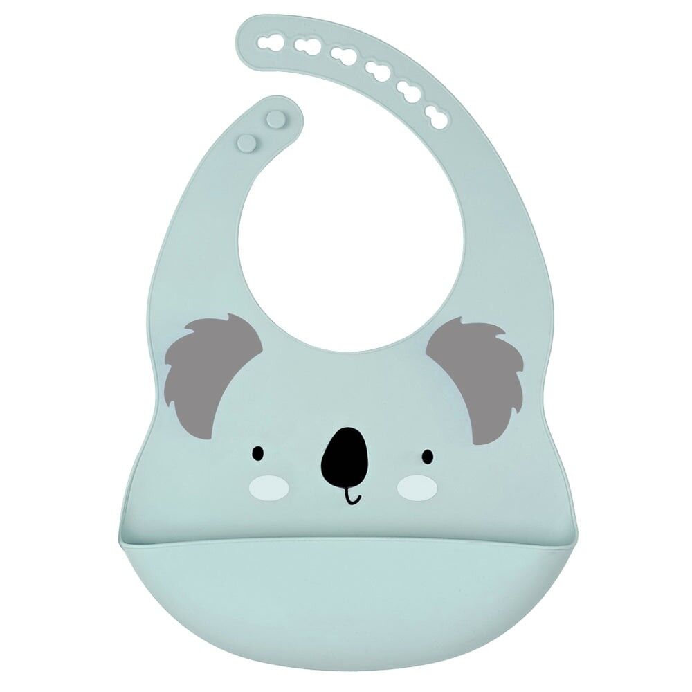 Bavaglino in silicone Koala - Blu ghiaccio