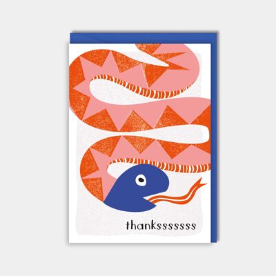 Thank you card. - thankssss (snake)