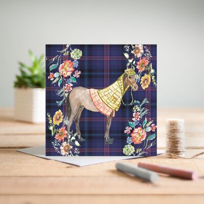 Tweed Horse Greetings Card