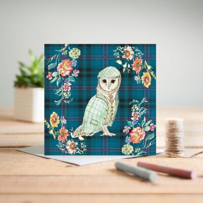 Tarjeta de saludos Tweed Owl