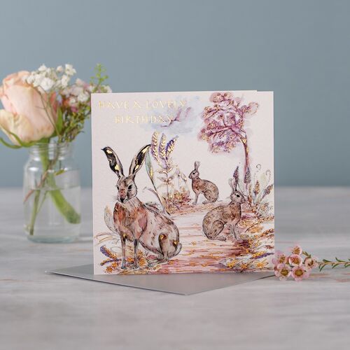 The Woodland Hare Greetings Card