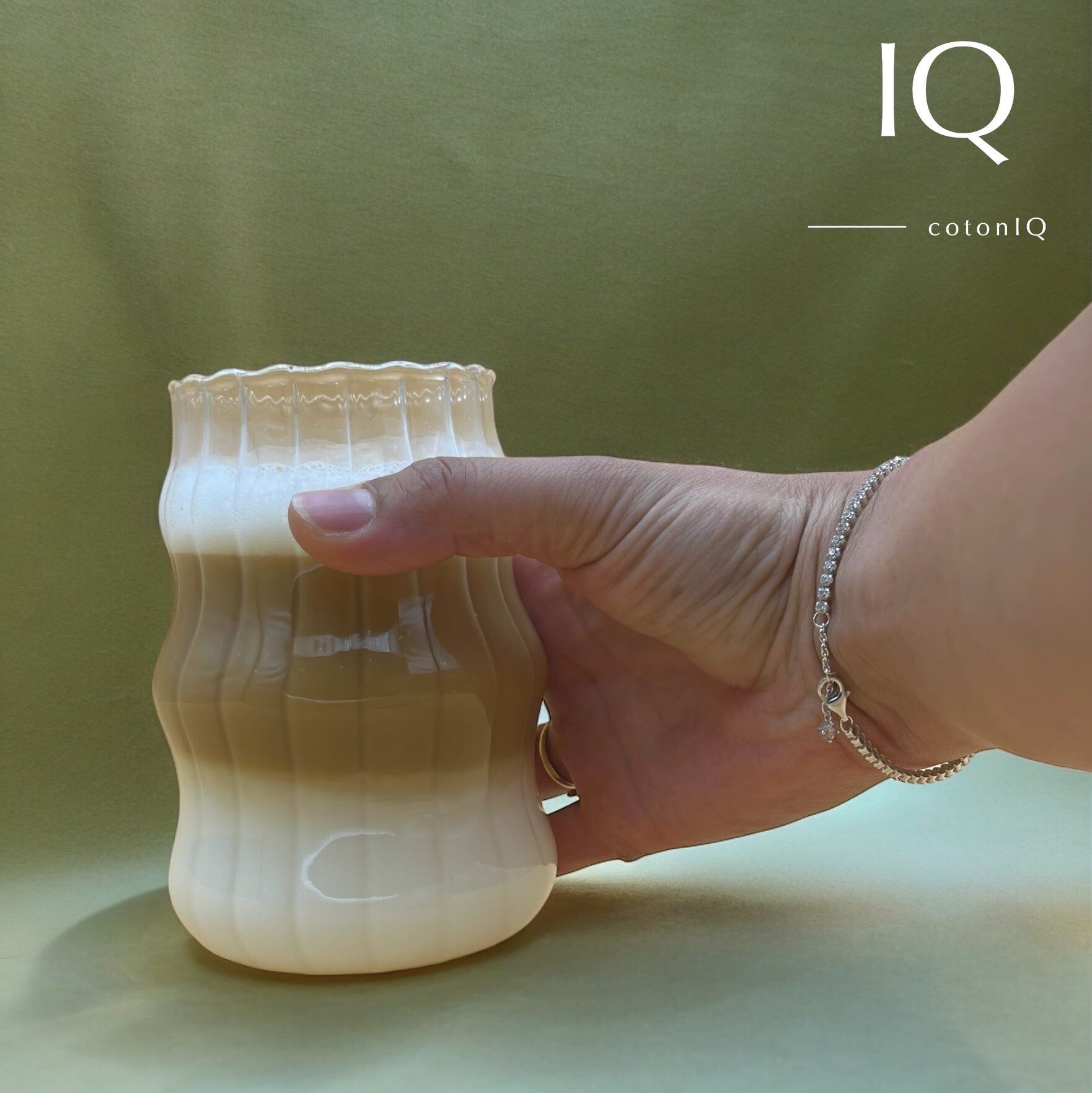 Vaso de cristal de diseño para bebidas frías y calientes – transparente – 500 ml