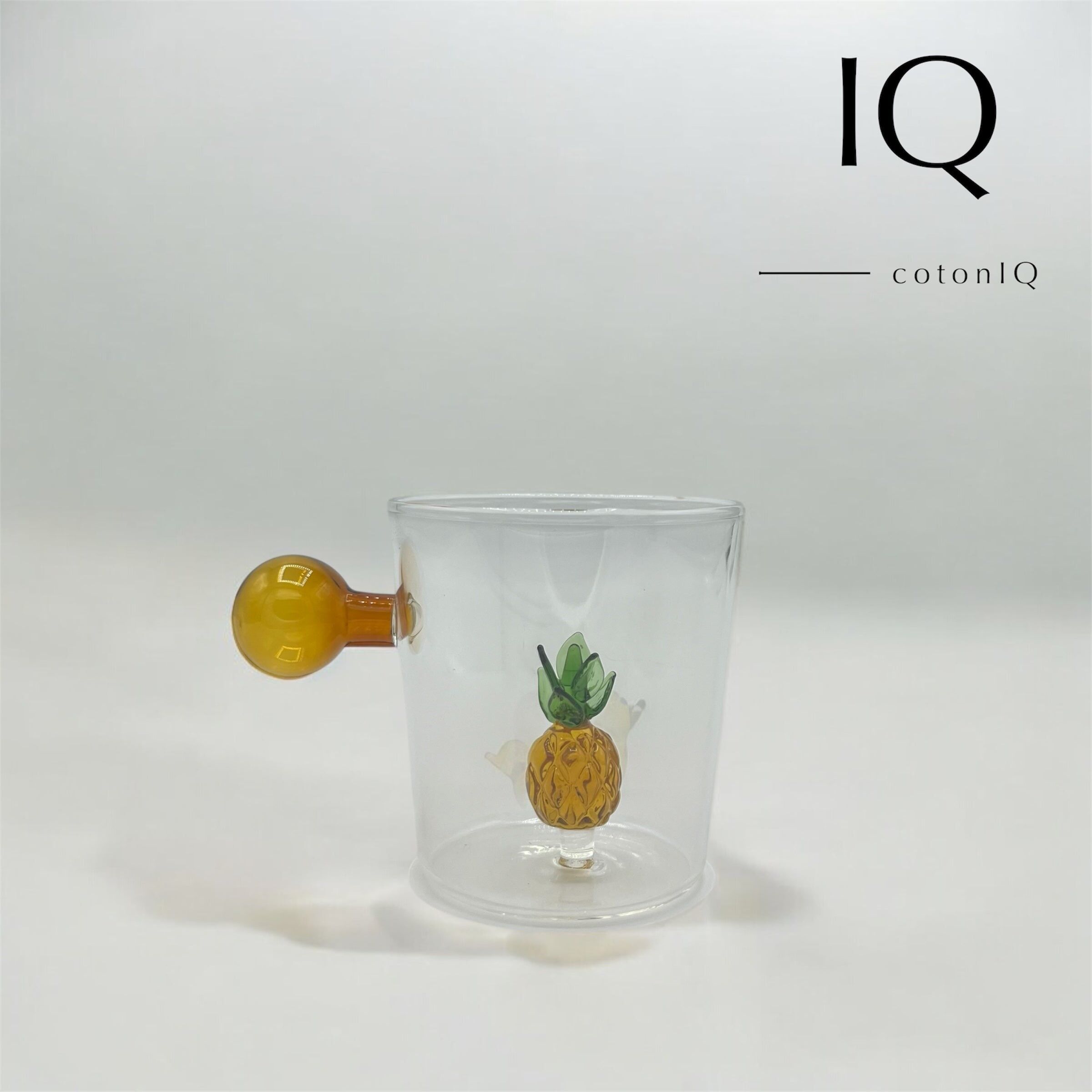 Vaso de cristal con figura 3D – Piña – 380 ml