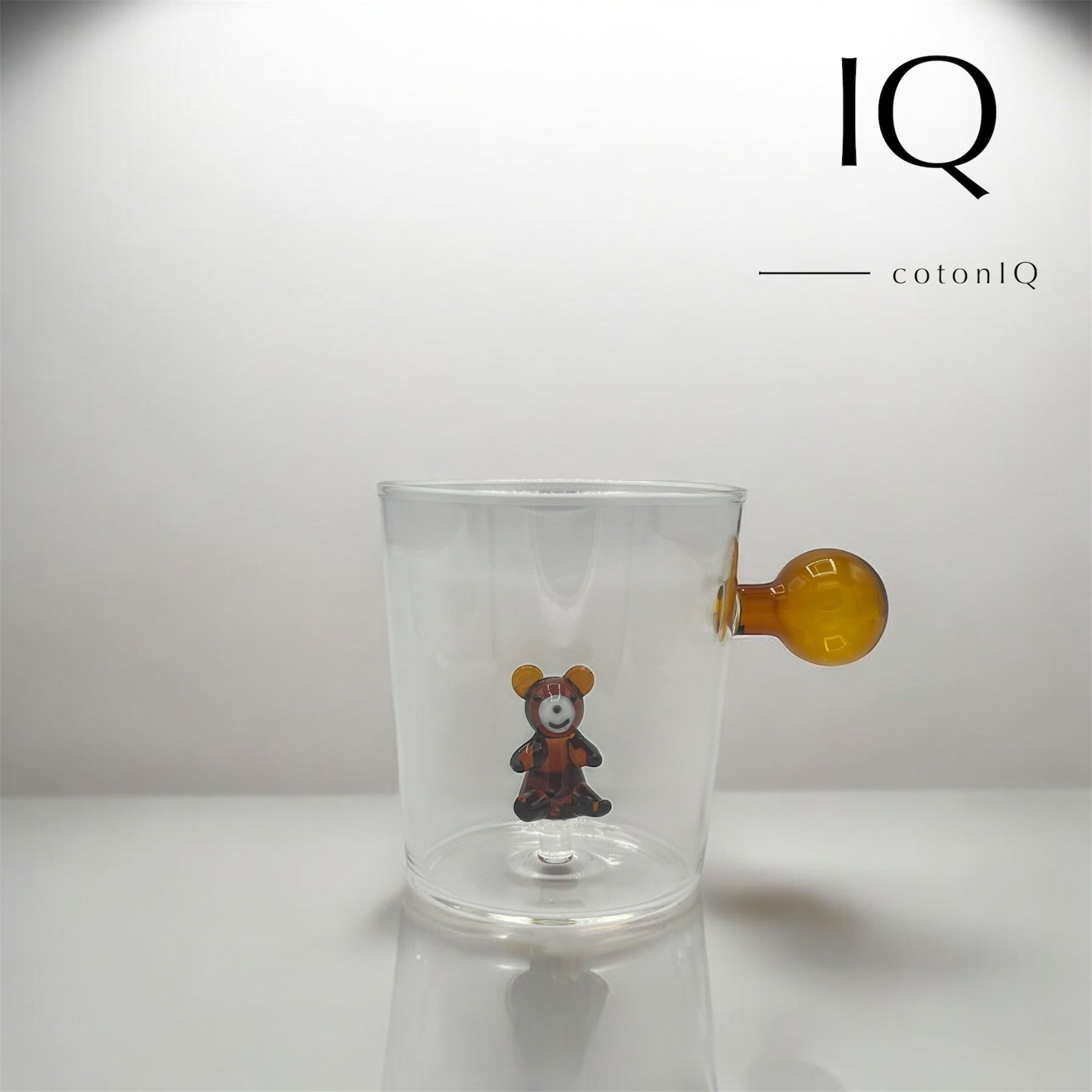 Taza de cristal con figura 3D – Oso – 380 ml