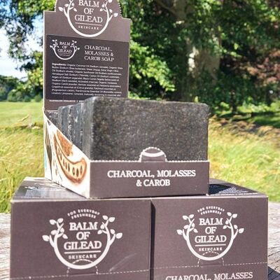 Charcoal, Molasses & Carob soap (unpackaged)