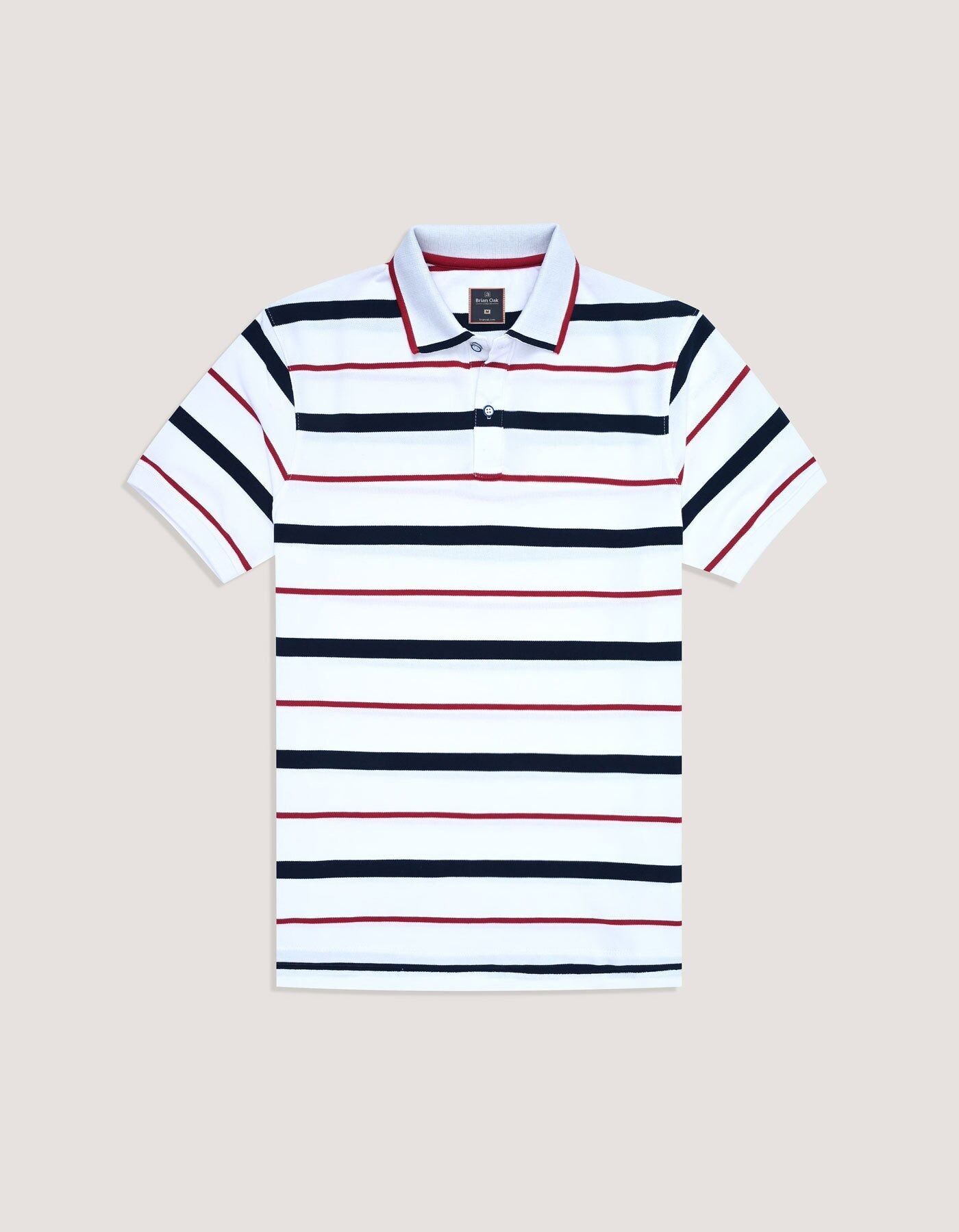 Polo a righe bianche