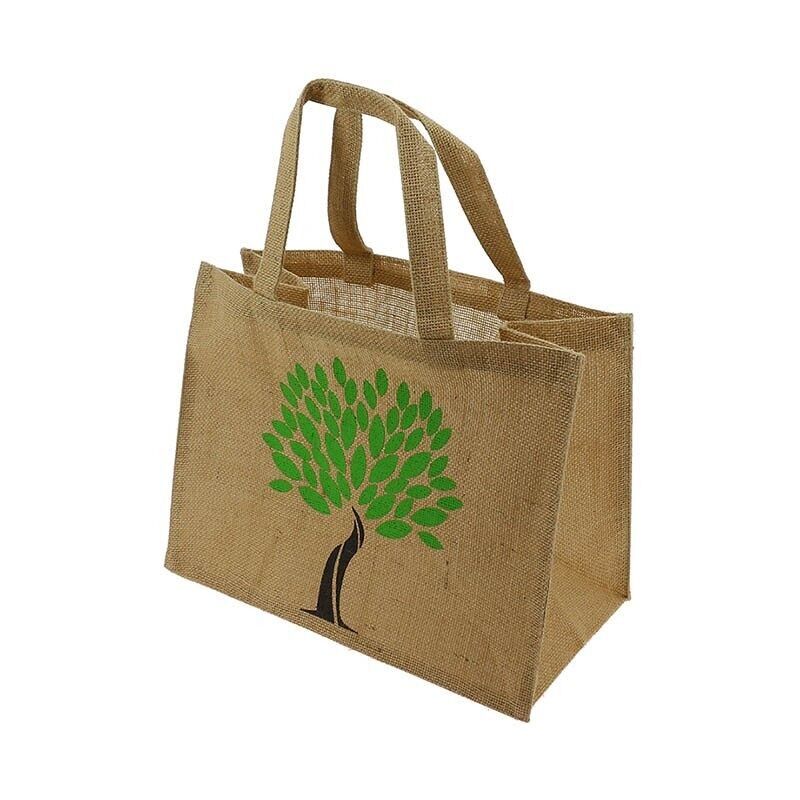 JUTE BAG MM "TREE LOGO" 36X19X27/42