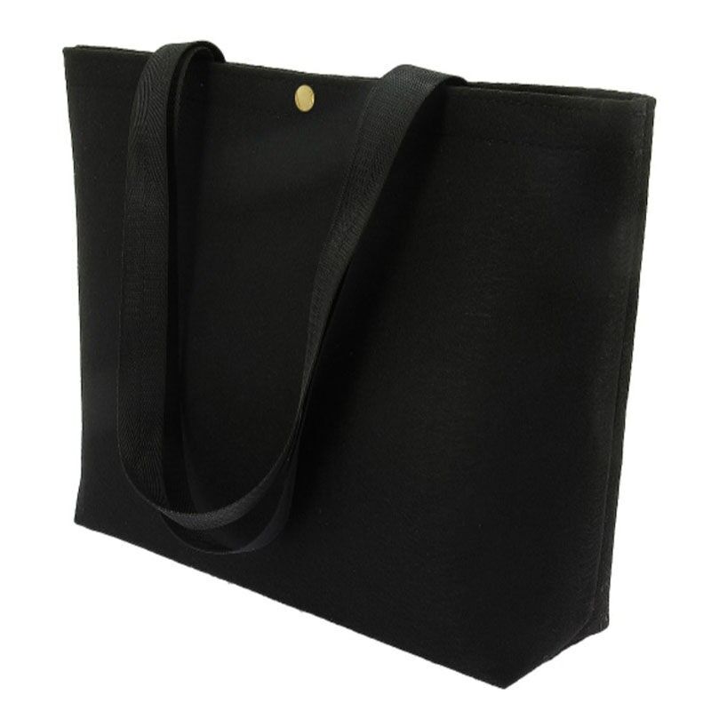 FELT BLACK BAG 2 HANDLES TEXTILE 40X9X28