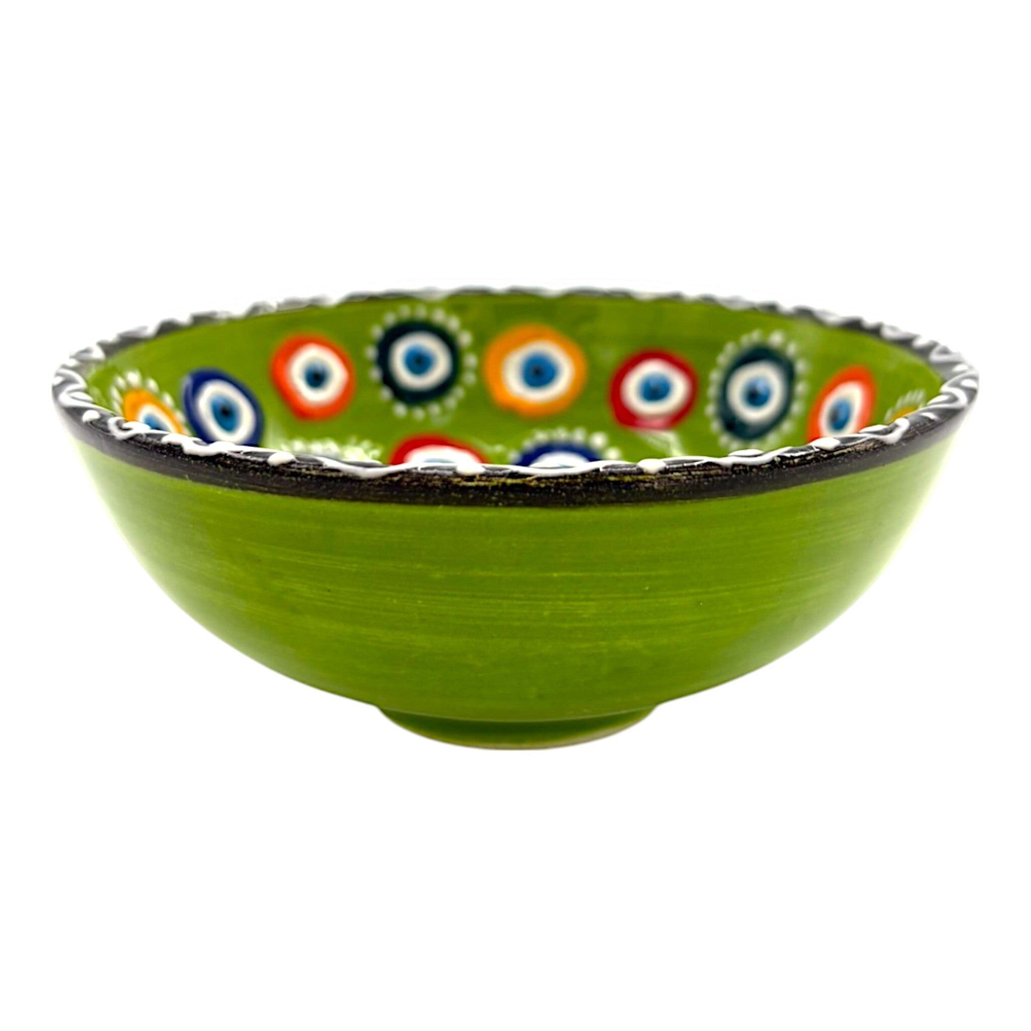 Cuenco de cerámica - Ojo Malvado - Verde claro - 12 cm