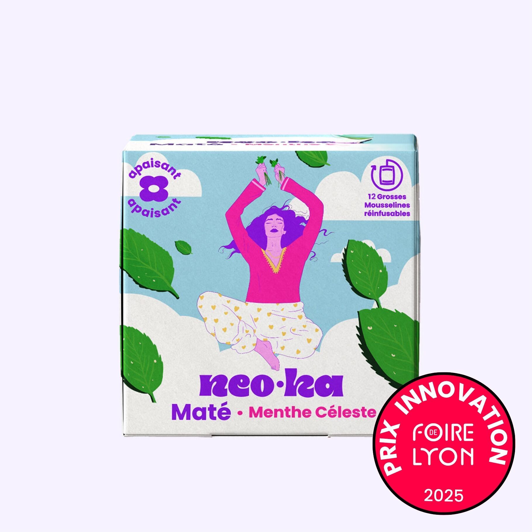 Large Box of Reusable Muslins - Organic Heavenly Mint Mate - Coffee Alternative
