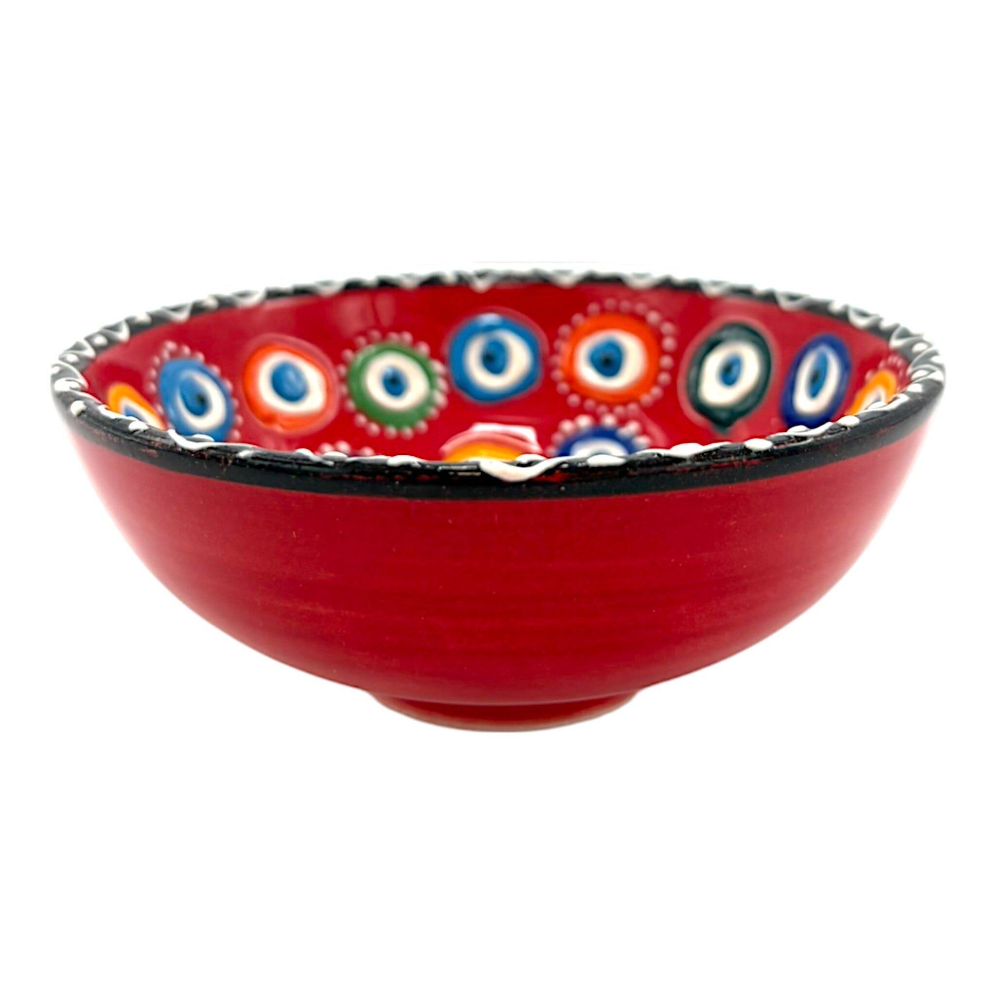 Ceramic bowl - Evil Eye - Red - 12cm