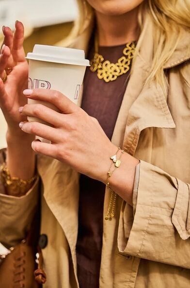 Bracciale a forma di cuore in acciaio inossidabile dorato – Delicatezza ed eleganza