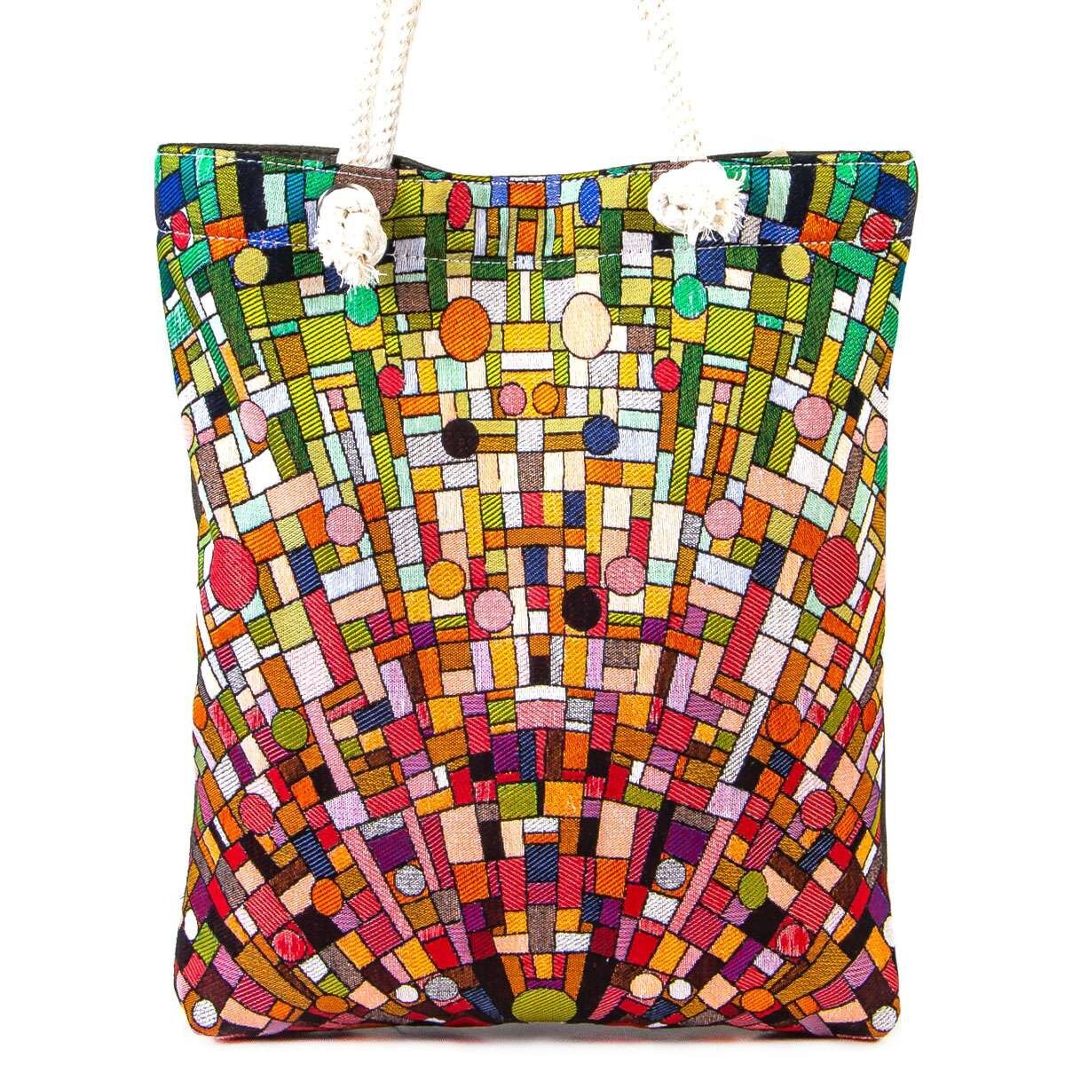 Shoulder bag - Boho style - Mozaik - 38x35cm