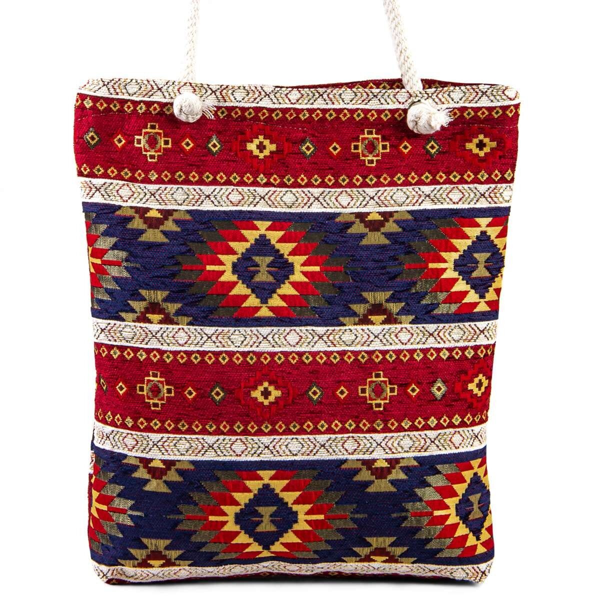 Shoulder bag - Boho style - Kilim - 38x35cm