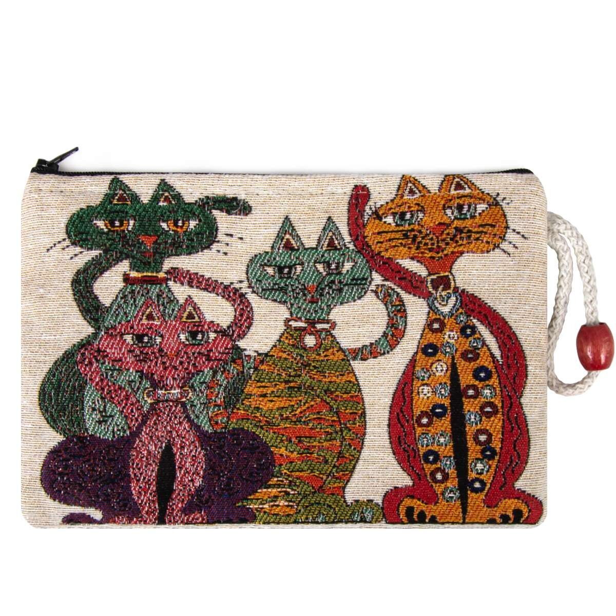 Portefeuille motif chat 1 - 21 x 15 cm