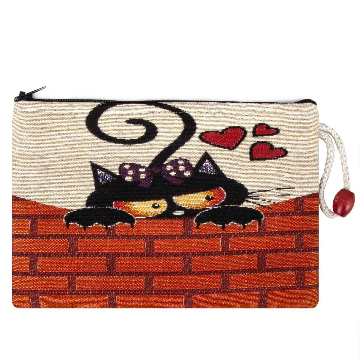 Wallet with cat motif 2 - 21 x 15 cm