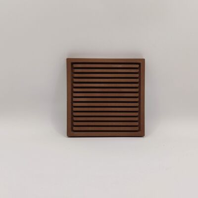 Brown square Marseille soap holder ● Shower Bathroom Kitchen ● Square soap holder ● Made in France ● Handmade in fiber-reinforced concrete in Aix en Provence