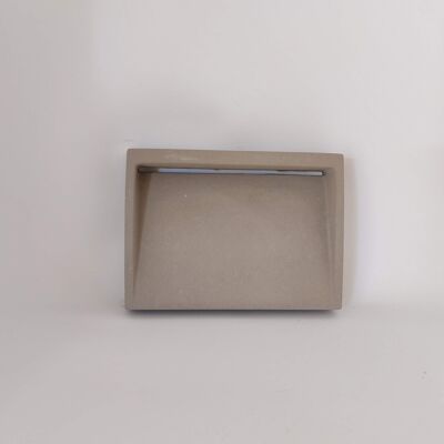 Old Soap Dish in Raw Concrete Handcrafted in Provence - Bathroom Shower Kitchen - Solid Marseille Soap