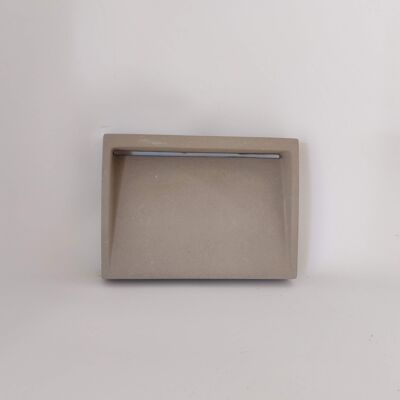 Old Soap Dish in Raw Concrete Handcrafted in Provence - Bathroom Shower Kitchen - Solid Marseille Soap