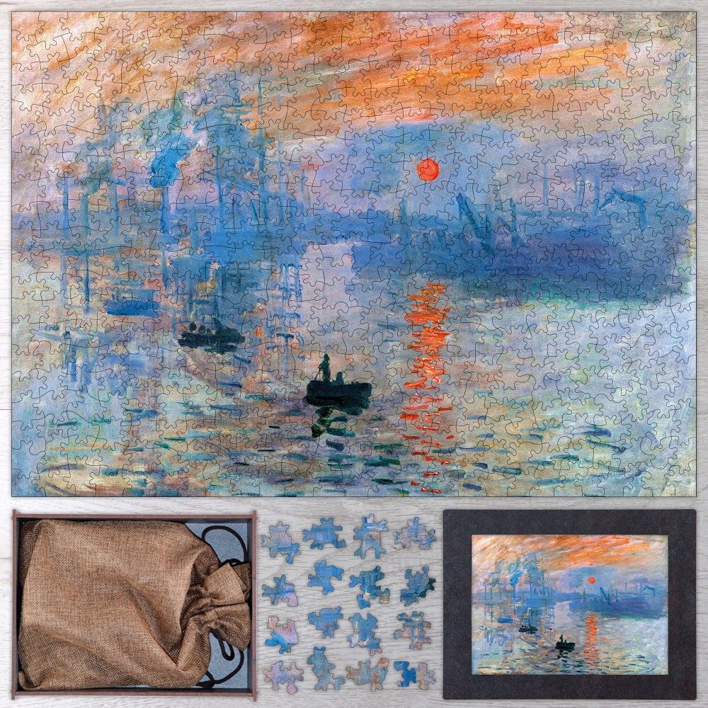 Wooden puzzle for adults - Claude Monet's Impression, Sunrise