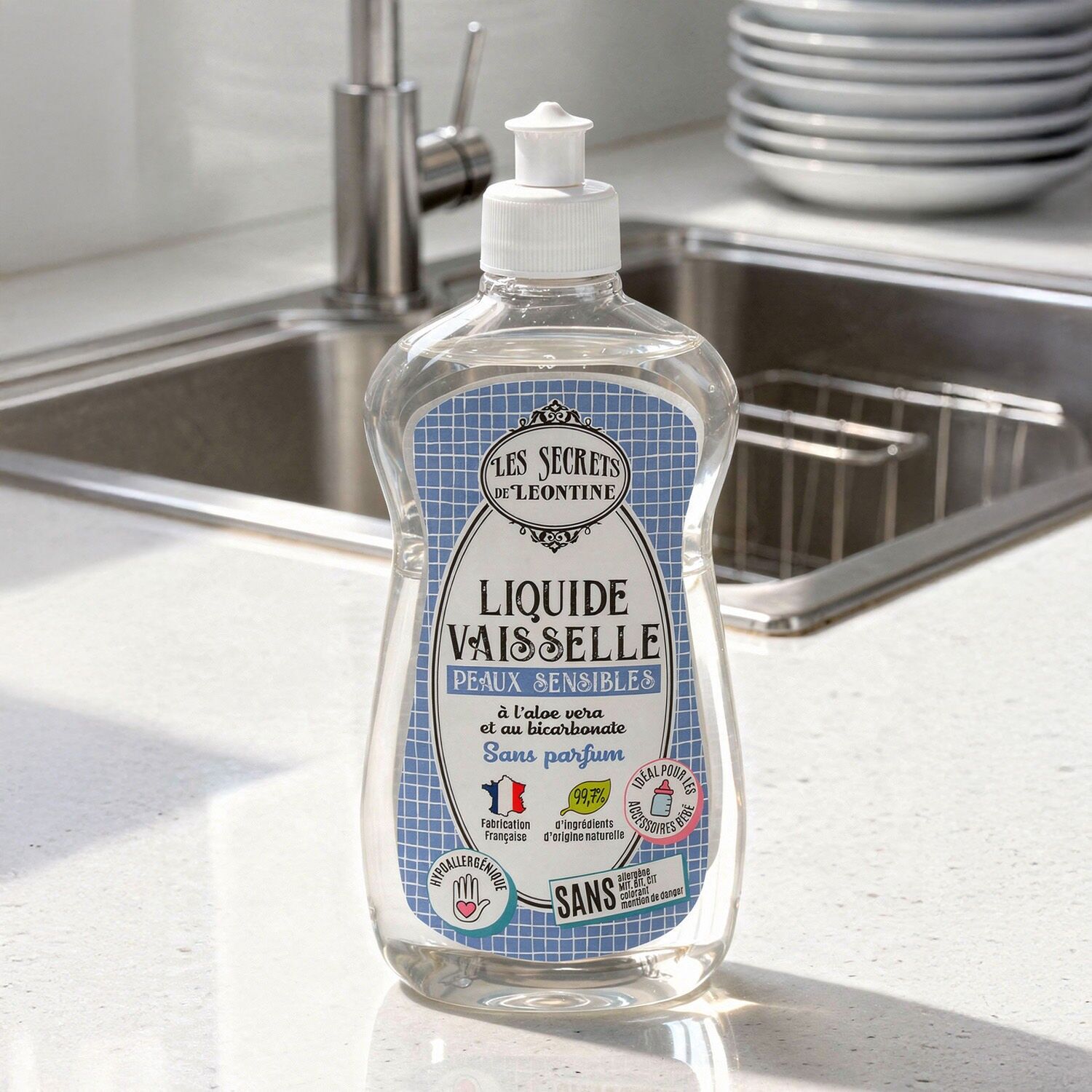 Liquide vaisselle mains peaux sensibles - Flacon 500 ml