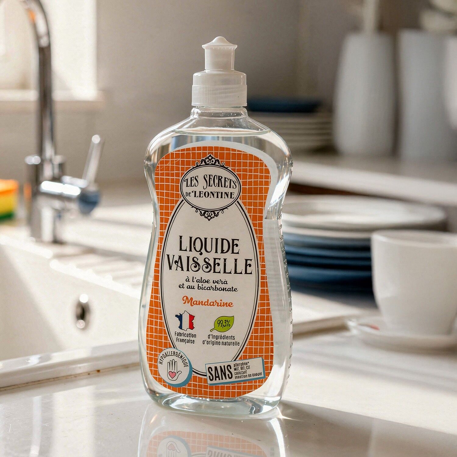 Liquide vaisselle mains Mandarine - Flacon 500 ml